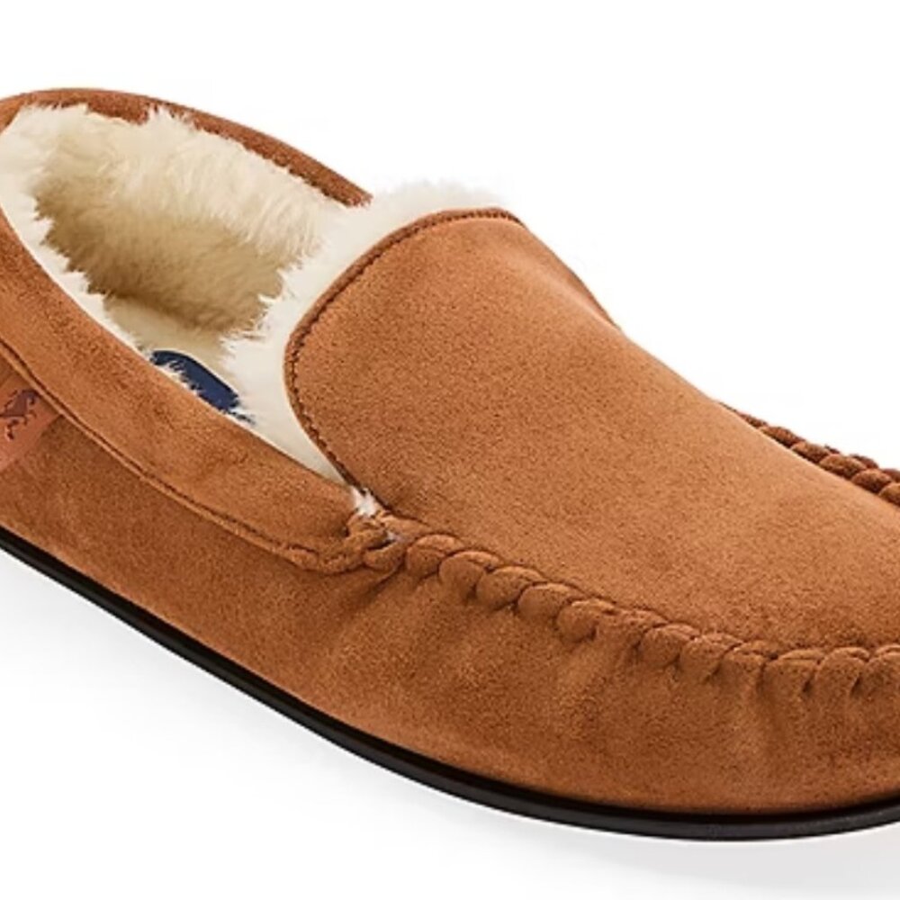 NWOT Men's Stafford Venetian Faux Leather Moccasin Slippers, XL 13-14